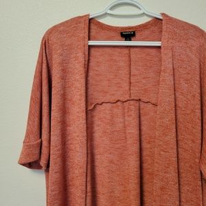 Coral Half Sleeve Open Cardigan